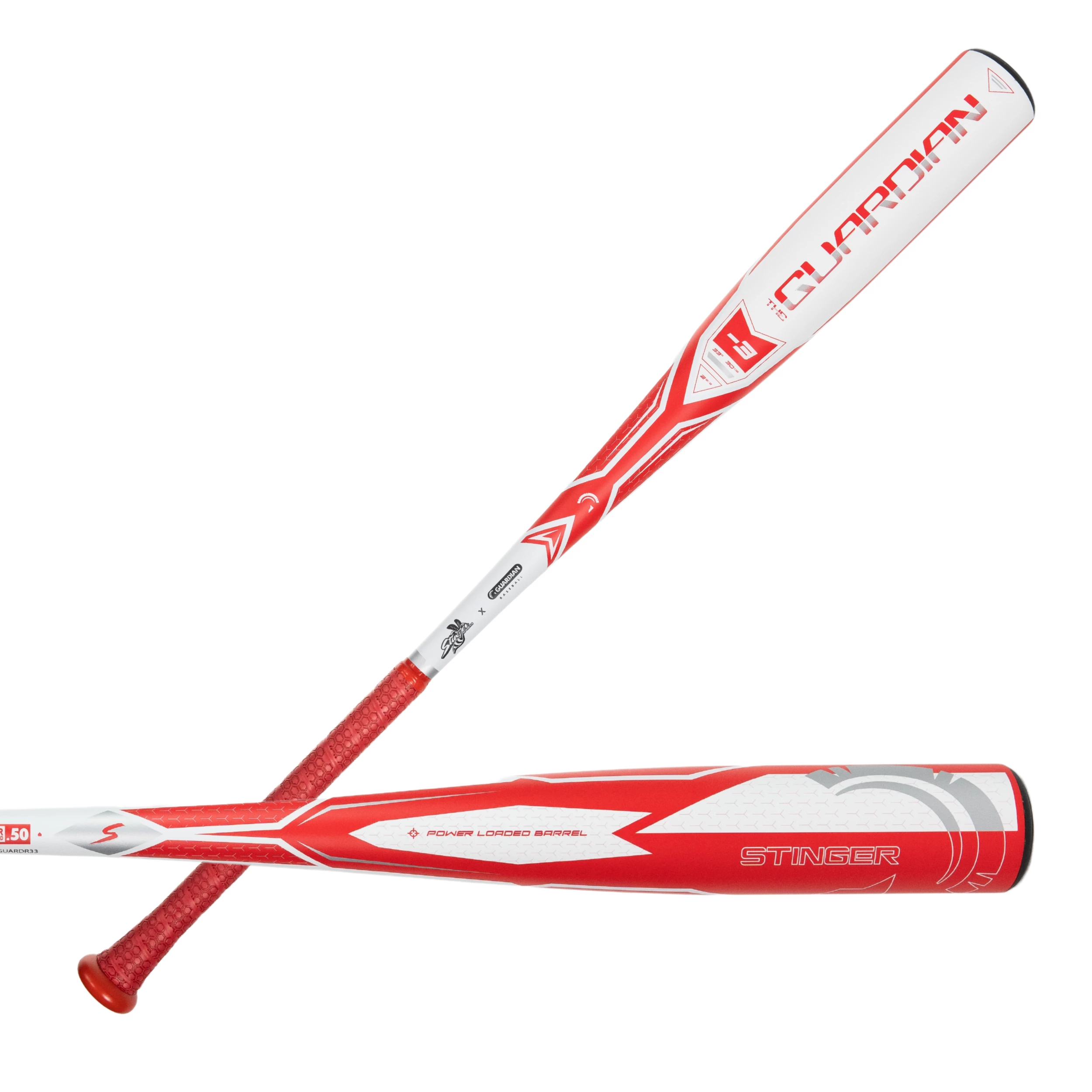 Guardian Baseball X Stinger The Guardian BBCOR 2 5/8" Baseball Bat Drop -3 (White/Red) 5 Guardian Baseball X Stinger The Guardian BBCOR 2 5/8" Baseball Bat Drop -3 (White/Red) - Image 3