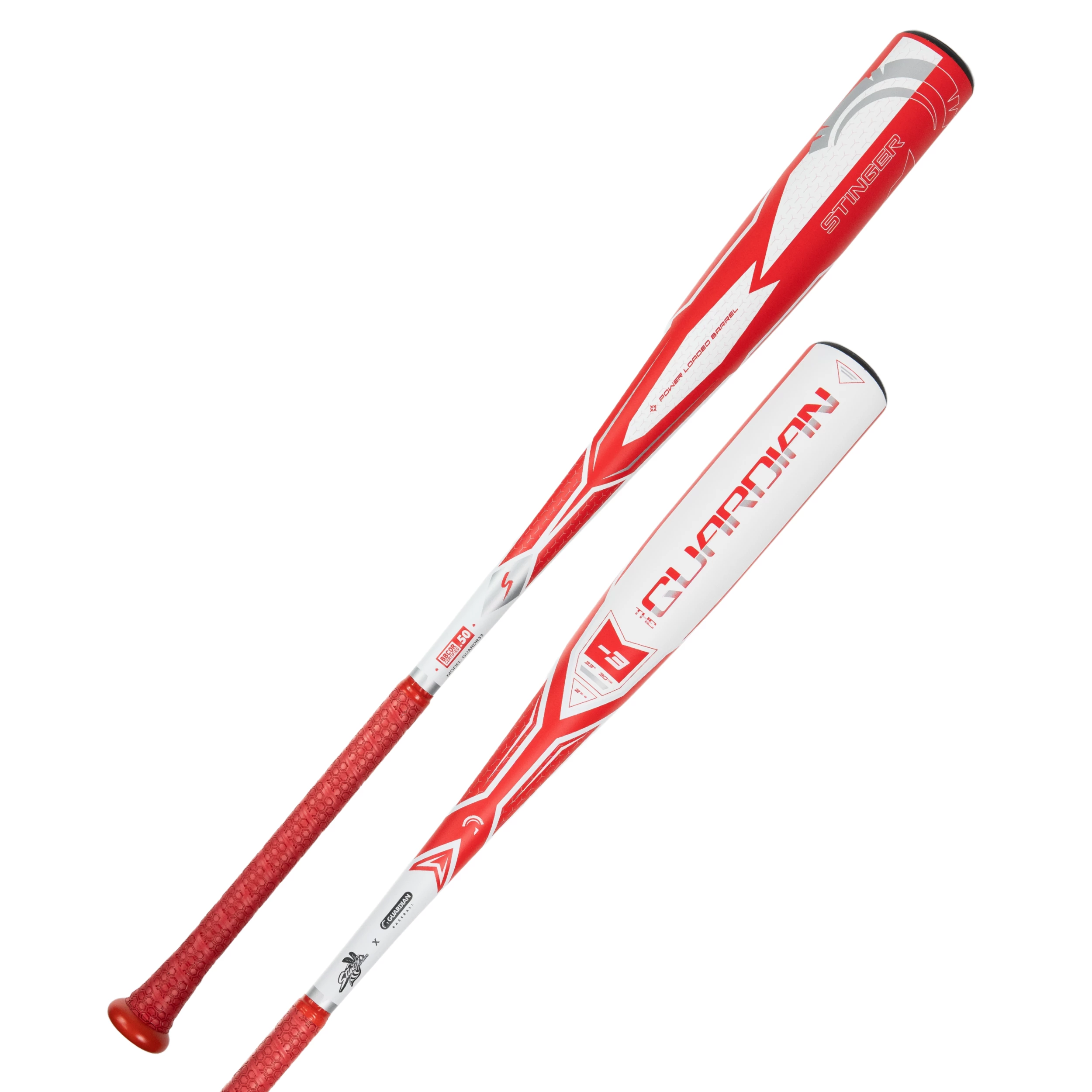 Guardian Baseball X Stinger The Guardian BBCOR 2 5/8" Baseball Bat Drop -3 (White/Red) 4 Guardian Baseball X Stinger The Guardian BBCOR 2 5/8" Baseball Bat Drop -3 (White/Red) - Image 2