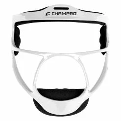 Champro Rampage Defensive Fielders Fastpitch Softball Adult Face Mask Ultra Lightweight (White)