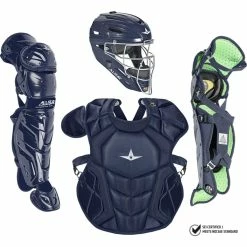 All-Star S7 Axis Elite Youth Solid Catchers Gear Set - Ages 9-12 (Navy)