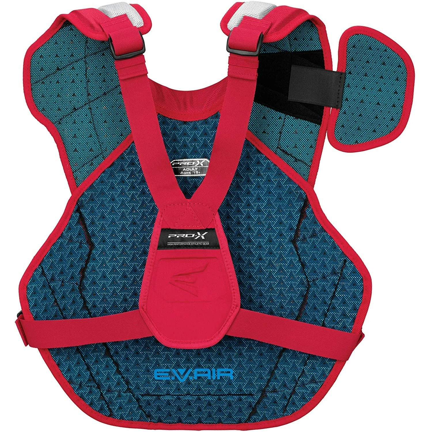 Easton Pro X Adult Baseball Catchers Chest Protector (Red/Silver) 4 Easton Pro X Adult Baseball Catchers Chest Protector (Red/Silver) - Image 2