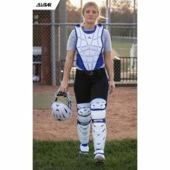All-Star AFx Series Fastpitch Softball Catcher's Package (White/Royal) -Cbc Pro Wood Sales ALSTR CKW AFX WHBL 1