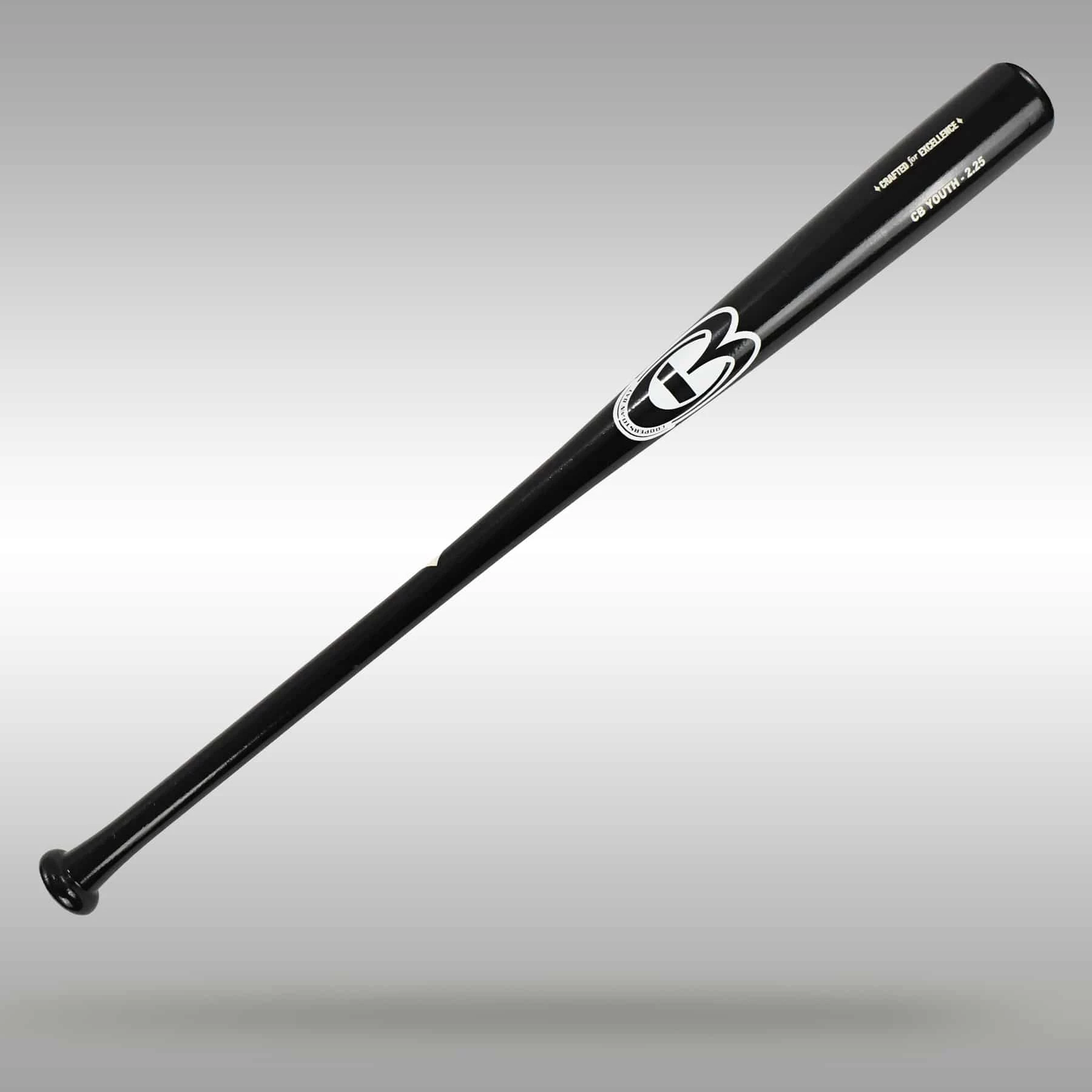 CB Youth Pro 2.25 Wood Baseball Bat- Black 3 CB Youth Pro 2.25 Wood Baseball Bat- Black