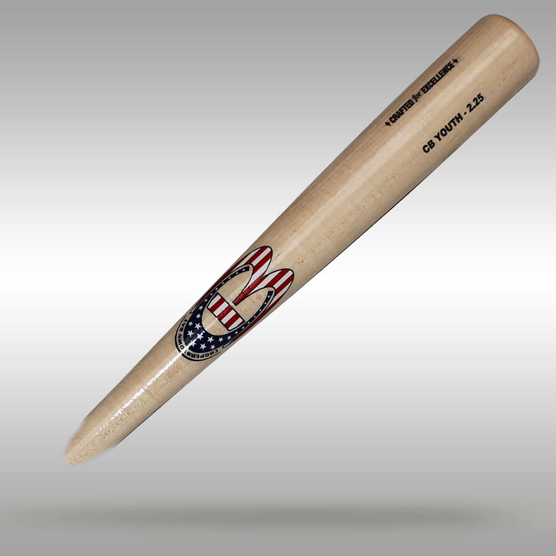 CB Youth Pro 2.25 Wood Baseball Bat- American Flag 4 CB Youth Pro 2.25 Wood Baseball Bat- American Flag - Image 2
