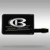 CB Luggage/Bat Bag Tag – Black/Silver 1 CB Luggage/Bat Bag Tag – Black/Silver -Cbc Pro Wood Sales Black Leather Travel Tag Front 2 5