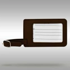 CB Luggage/Bat Bag Tag – Brown/Black -Cbc Pro Wood Sales Brown Leather Travel Tag Back