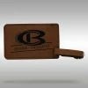 CB Luggage/Bat Bag Tag – Brown/Black -Cbc Pro Wood Sales Brown Leather Travel Tag Front 2 1