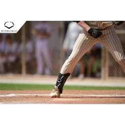 Evoshield PRO-SRZ 2.0 Left Handed Batter's Baseball Softball Leg Guard, Black -Cbc Pro Wood Sales EvoShield LG WB5726901 Black Lifestyle1 1