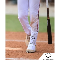 Evoshield PRO-SRZ 2.0 Left Handed Batter's Baseball Softball Leg Guard, White -Cbc Pro Wood Sales EvoShield LG WB5726902 White Lifestyle1