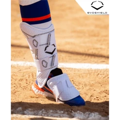 Evoshield PRO-SRZ 2.0 Left Handed Batter's Baseball Softball Leg Guard, White -Cbc Pro Wood Sales EvoShield LG WB5726902 White Lifestyle2 1