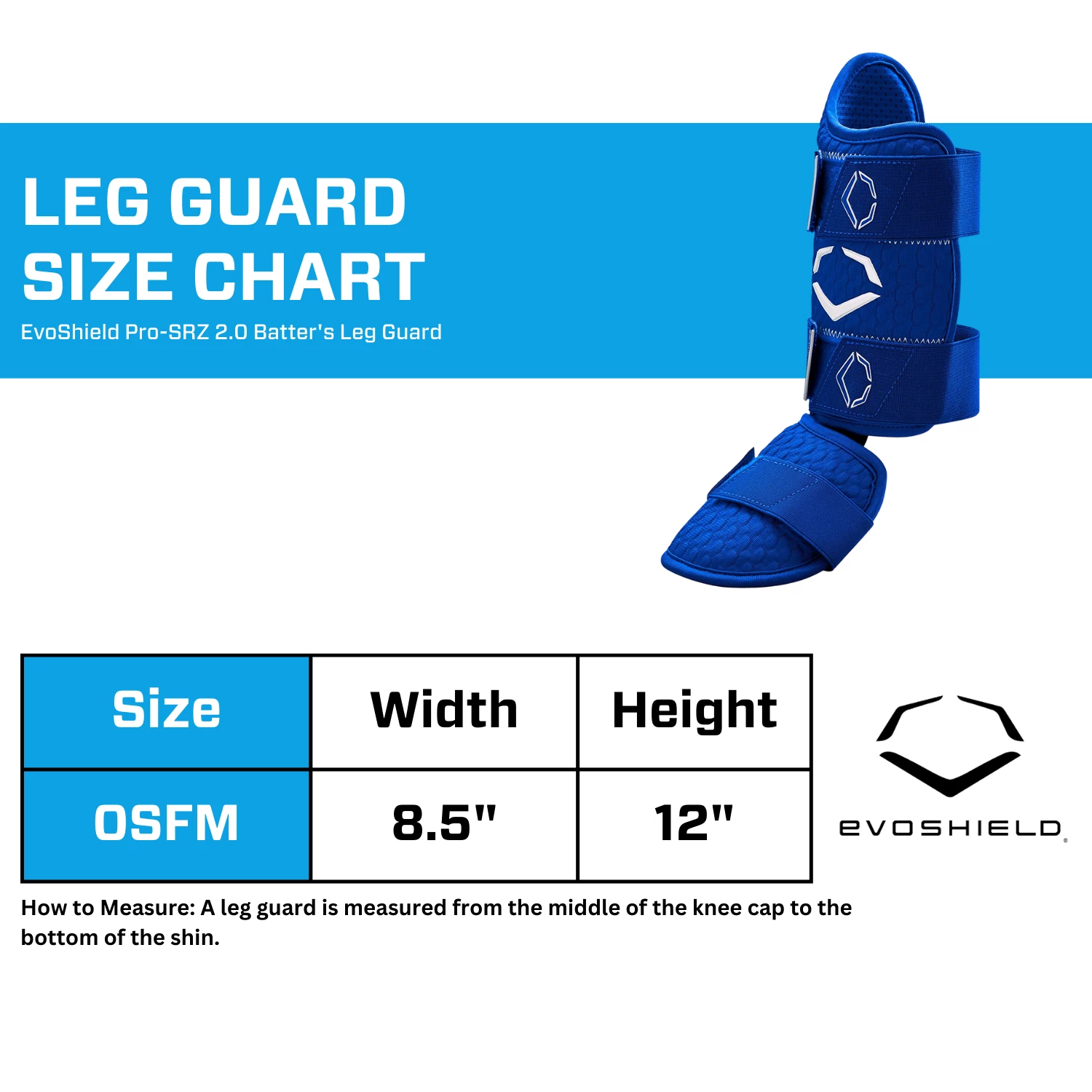 Evoshield PRO-SRZ 2.0 Left Handed Batter's Baseball Softball Leg Guard, Royal 11 Evoshield PRO-SRZ 2.0 Left Handed Batter's Baseball Softball Leg Guard, Royal - Image 9