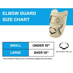 EvoShield PRO-SRZ 2.0 Batter's Baseball Softball Elbow Guard (Sand) -Cbc Pro Wood Sales EvoShield Size Chart Elbow Guard Sand 1