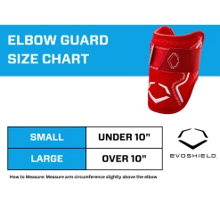 EvoShield PRO-SRZ 2.0 Batter's Baseball Softball Elbow Guard (Scarlet) -Cbc Pro Wood Sales EvoShield Size Chart Elbow Guard Scarlet