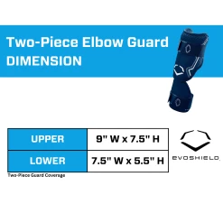 Evoshield PRO-SRZ 2.0 Batter's Baseball Softball Two Piece Elbow Guard (Navy) -Cbc Pro Wood Sales PRO SRZ2.0Batter sTwoPieceElbowGuardDims NVY 1