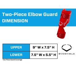 Evoshield PRO-SRZ 2.0 Batter's Baseball Softball Two Piece Elbow Guard (Scarlet) 21 Evoshield PRO-SRZ 2.0 Batter's Baseball Softball Two Piece Elbow Guard (Scarlet) -Cbc Pro Wood Sales PRO SRZ2.0Batter sTwoPieceElbowGuardDims SCARLET