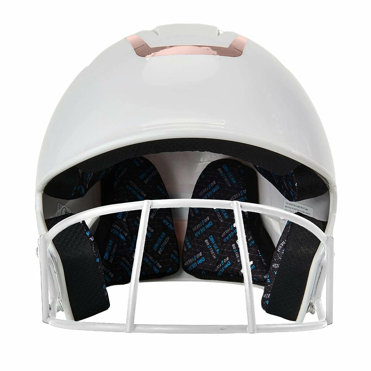 CHAMPRO HX Rise Pro Fastpitch Softball Batting Helmet With Facemask Two-Tone Glossy Finish (White/Rosegold) 6 CHAMPRO HX Rise Pro Fastpitch Softball Batting Helmet With Facemask Two-Tone Glossy Finish (White/Rosegold) - Image 4