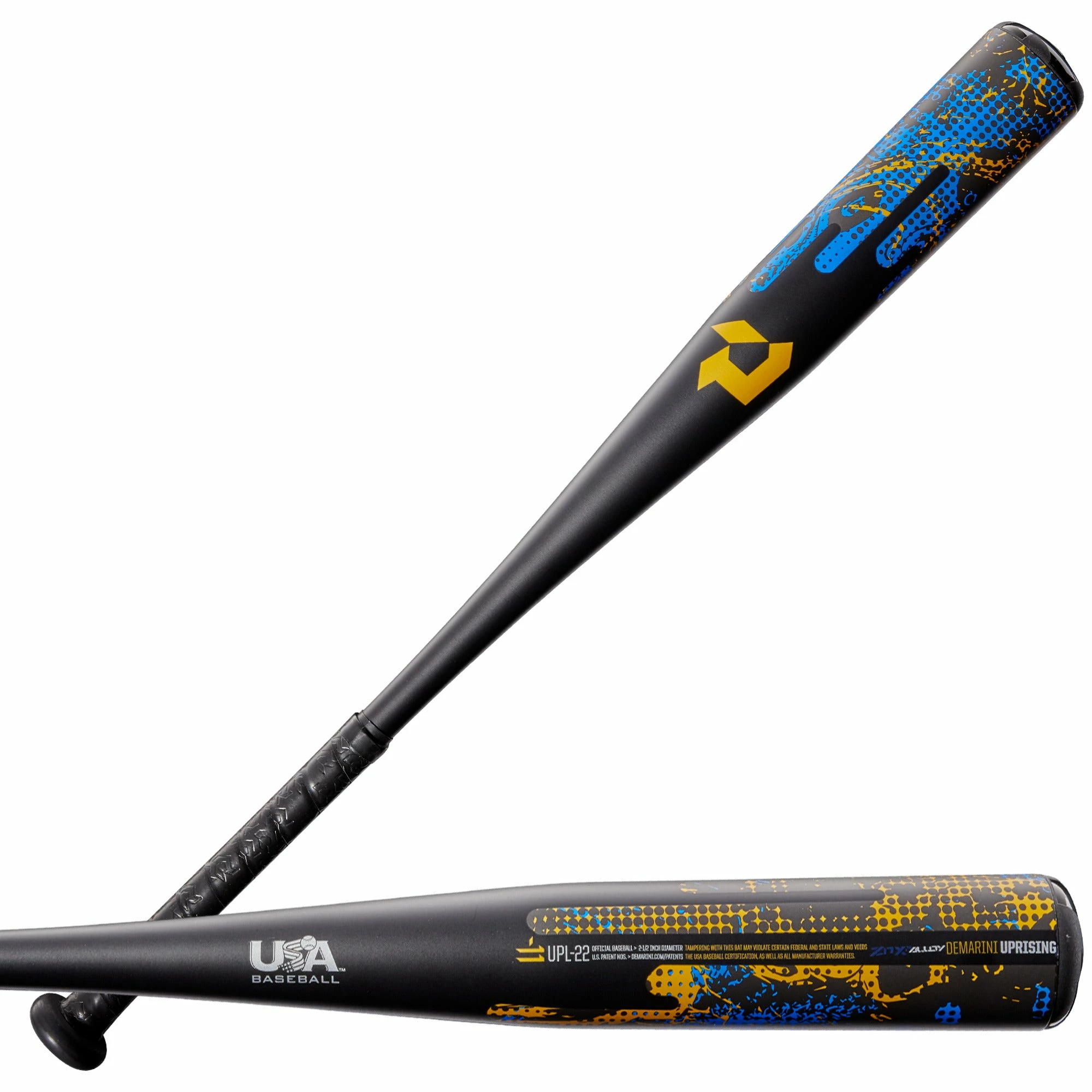 DeMarini Uprising USA 2 1/2" Youth Baseball Bat Drop -11 3 DeMarini Uprising USA 2 1/2" Youth Baseball Bat Drop -11