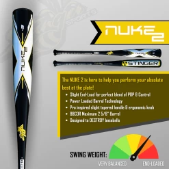 Stinger Nuke 2022 BBCOR Aluminum Baseball Bat (Black) -Cbc Pro Wood Sales WoodBatInfographics 11 1 1
