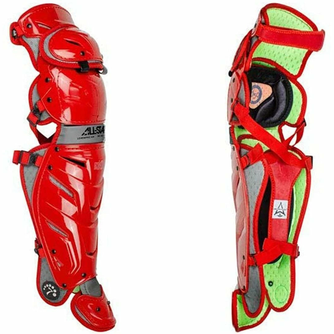 All-Star System7 Axis NOCSAE Adult Solid Color Blocking Baseball Catchers Set (Scarlet) 3 All-Star System7 Axis NOCSAE Adult Solid Color Blocking Baseball Catchers Set (Scarlet) - Image 2