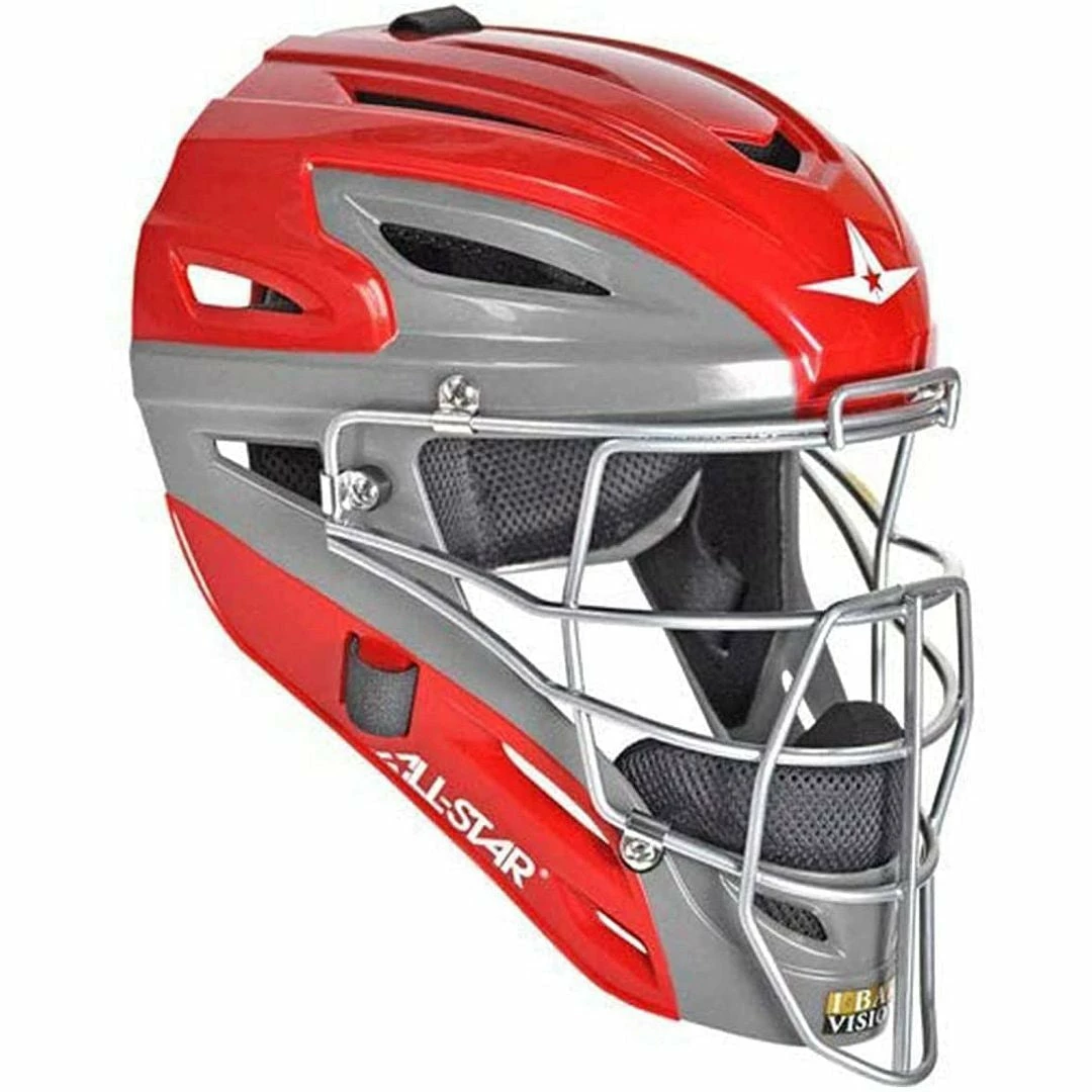 All-Star System7 Axis NOCSAE Adult Solid Color Blocking Baseball Catchers Set (Scarlet) 4 All-Star System7 Axis NOCSAE Adult Solid Color Blocking Baseball Catchers Set (Scarlet) - Image 3