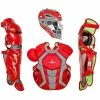 All-Star System7 Axis NOCSAE Adult Solid Color Blocking Baseball Catchers Set (Scarlet) -Cbc Pro Wood Sales alstr ckccpro1x sc main