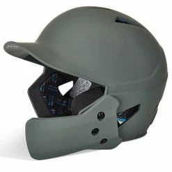Champro HX Gamer Plus Baseball Batting Helmet Universal Jaw Guard Junior (Graphite)