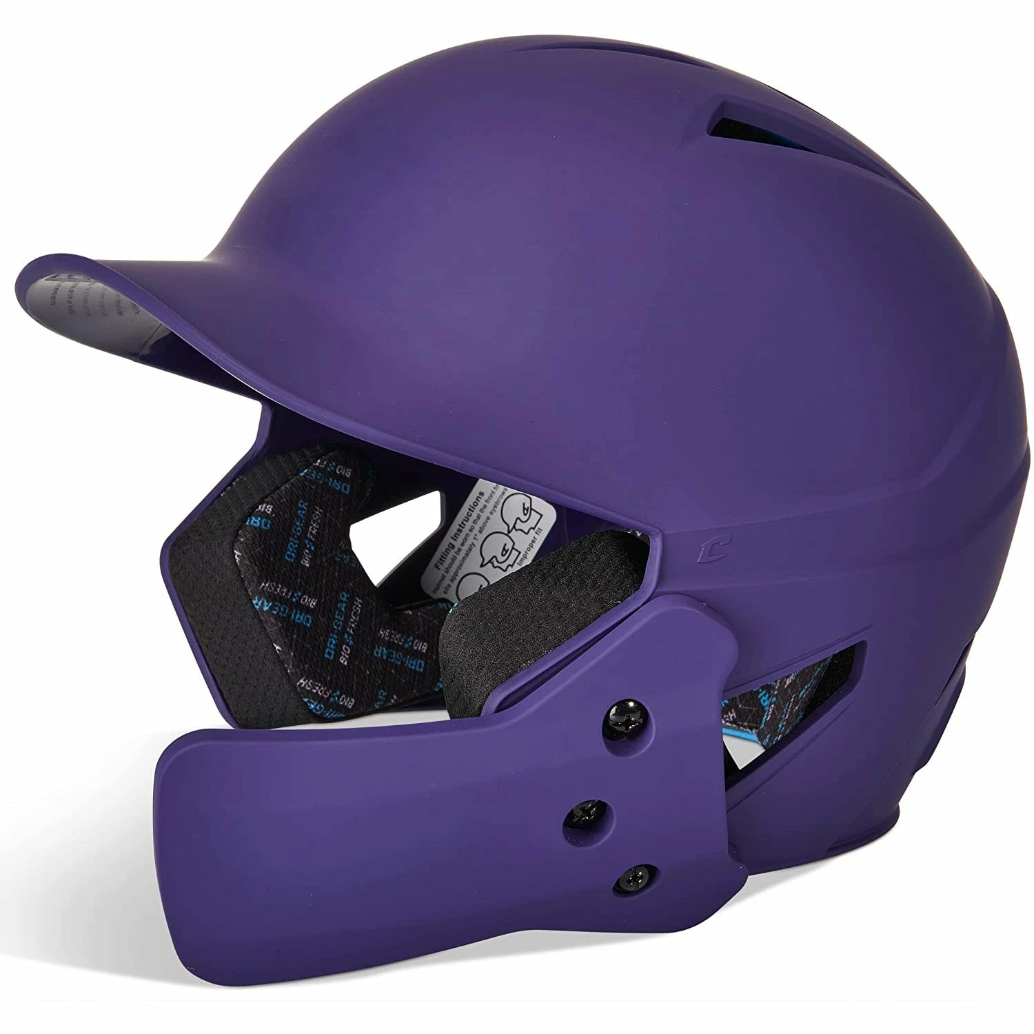 Champro HX Gamer Plus Baseball Batting Helmet Universal Jaw Guard Junior (Purple) 3 Champro HX Gamer Plus Baseball Batting Helmet Universal Jaw Guard Junior (Purple)