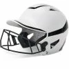 Champro Rise Pro Fastpitch Softball Batting Helmet W/ Facemask (White/Black) 1 Champro Rise Pro Fastpitch Softball Batting Helmet W/ Facemask (White/Black) -Cbc Pro Wood Sales cha prorishlmtmask hxfpg2bj whblk 1
