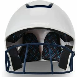 Champro Rise Pro Fastpitch Softball Batting Helmet W/ Facemask (White/Navy) 13 Champro Rise Pro Fastpitch Softball Batting Helmet W/ Facemask (White/Navy) -Cbc Pro Wood Sales cha prorishlmtmask hxfpg2nyj whna 4 1