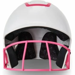 Champro Rise Pro Fastpitch Softball Batting Helmet W/ Facemask (White/Pink) -Cbc Pro Wood Sales cha prorishlmtmask hxfpg2opj whpk 4 1