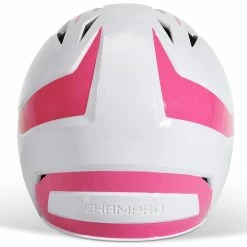 Champro Rise Pro Fastpitch Softball Batting Helmet W/ Facemask (White/Pink) -Cbc Pro Wood Sales cha prorishlmtmask hxfpg2opj whpk 5 1