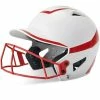Champro Rise Pro Fastpitch Softball Batting Helmet W/ Facemask (White/Scarlet) 1 Champro Rise Pro Fastpitch Softball Batting Helmet W/ Facemask (White/Scarlet) -Cbc Pro Wood Sales cha prorishlmtmask hxfpg2scj whsc 1 1
