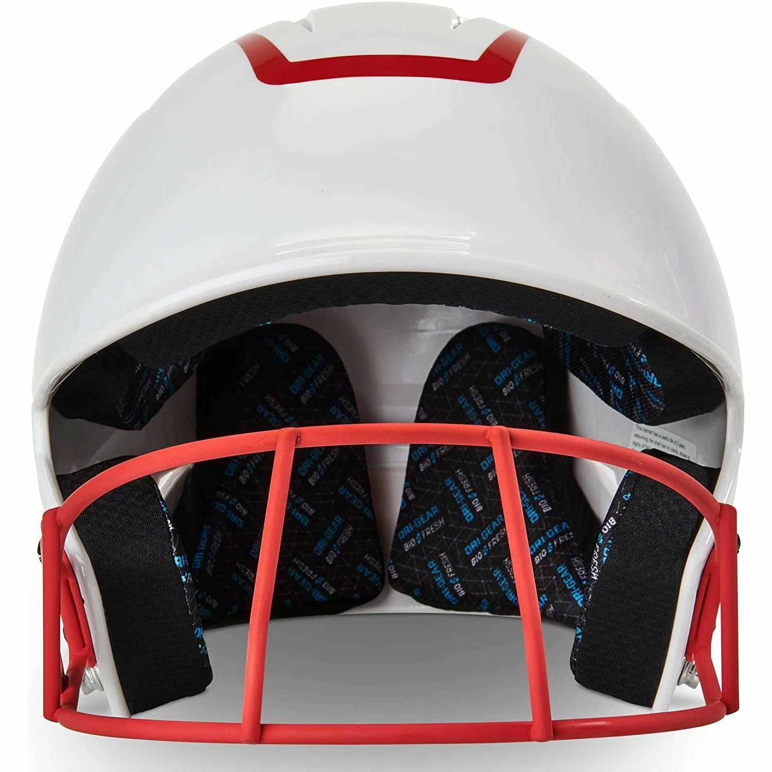 Champro Rise Pro Fastpitch Softball Batting Helmet W/ Facemask (White/Scarlet) 6 Champro Rise Pro Fastpitch Softball Batting Helmet W/ Facemask (White/Scarlet) - Image 4