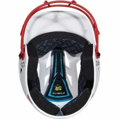 Champro Rise Pro Fastpitch Softball Batting Helmet W/ Facemask (White/Scarlet) -Cbc Pro Wood Sales cha prorishlmtmask hxfpg2scj whsc 7 1