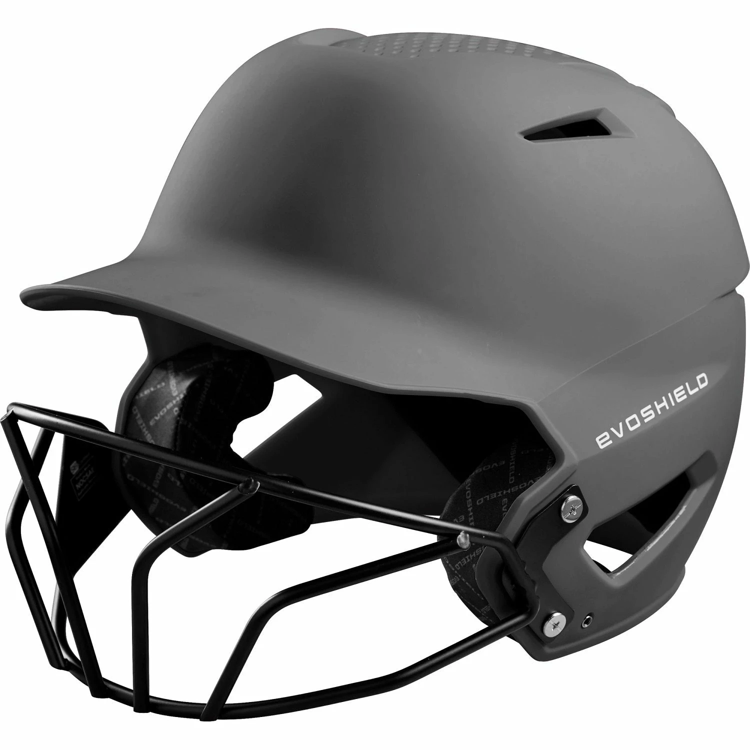 EvoShield XVT Matte Batting Helmet Fastpitch Softball With Facemask (Matte Charcoal) 3 EvoShield XVT Matte Batting Helmet Fastpitch Softball With Facemask (Matte Charcoal)