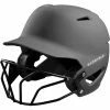 EvoShield XVT Matte Batting Helmet Fastpitch Softball With Facemask (Matte Charcoal) -Cbc Pro Wood Sales evoshield helmet facemask wtv7135bl matte charcoal small medium 3