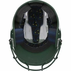 Rawlings Mach Ice Fastpitch Softball Batting Helmet With Face Guard (White/Dark Green) -Cbc Pro Wood Sales raws msb13j wdg 4