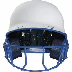 Rawlings Mach Ice Fastpitch Softball Batting Helmet With Face Guard (White/Royal) 10 Rawlings Mach Ice Fastpitch Softball Batting Helmet With Face Guard (White/Royal) -Cbc Pro Wood Sales raws msb13j wr 2 1