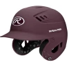 Rawlings R16 Velo Series Matte Baseball Batting Helmet (Maroon)