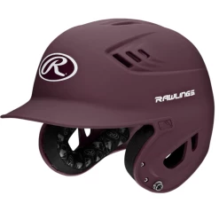 Rawlings R16 Velo Series Matte Baseball Batting Helmet (Maroon)